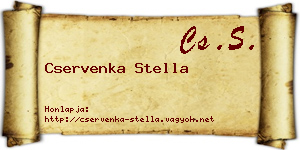 Cservenka Stella névjegykártya